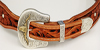 Handsome cowboy belt sporting Keith valleys' Sheridan Style Floral Carving and solid sterling trimings