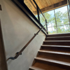 Imported Milan italian leather for this custom hand rail wrap
