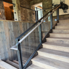 Imported Milan italian leather for this custom hand rail wrap