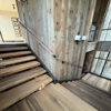 Imported Milan italian leather for this custom hand rail wrap